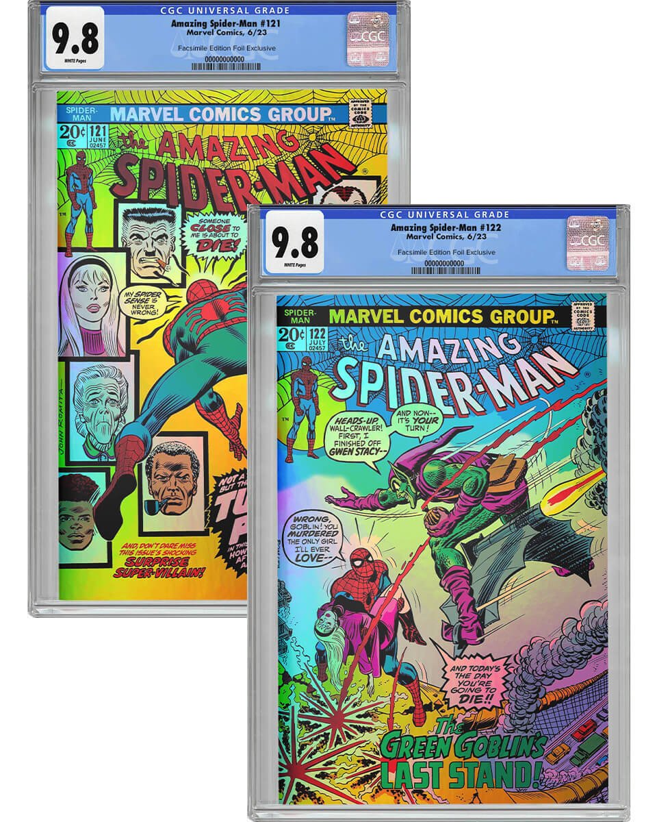 Amazing Spider-Man #121 & #122 Facsimile Edition Foil Exclusive Comic Books - Antihero Gallery
